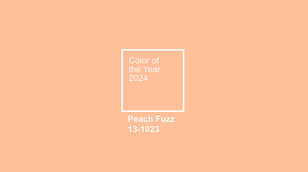 Pantone Color of the Year 2024: Peach Fuzz 13-1023 Farbmuster